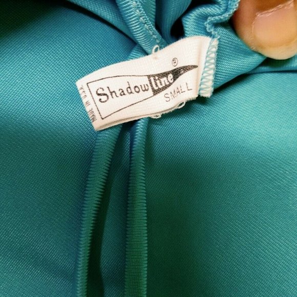 Vintage Shadowline Small Green Fit Flare Nightgown - Picture 5 of 6